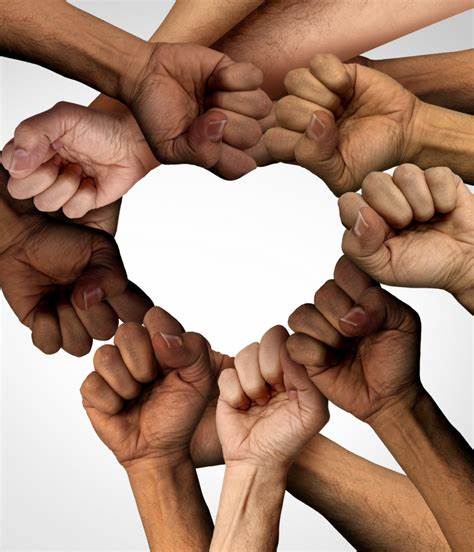 joining hand together with love